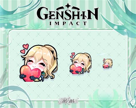 Jean Love Heart Impact Twitch Discord Emotes Twitch Graphics Etsy In