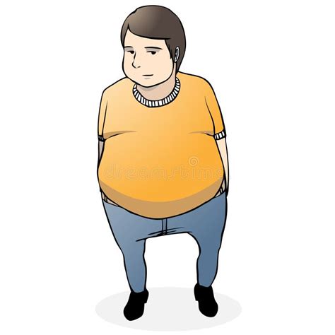 Fat Guy Cartoon Stock Vector Illustration Of Vector