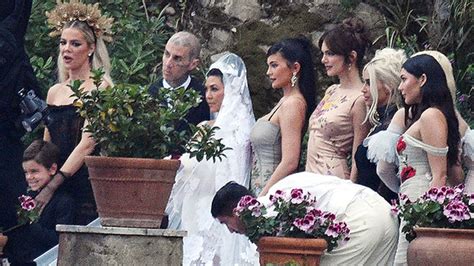 Kylie Jenner At Kourtney Kardashian Wedding Photos Hollywood Life