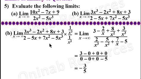 How do you find the limit of infinity? Limits at Infinity - YouTube