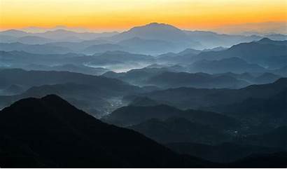 Korea South Landscape Mountains Nature Morning Village
