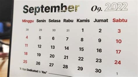 Daftar Tanggal Merah Dan Hari Besar Nasional Serta Internasional Bulan