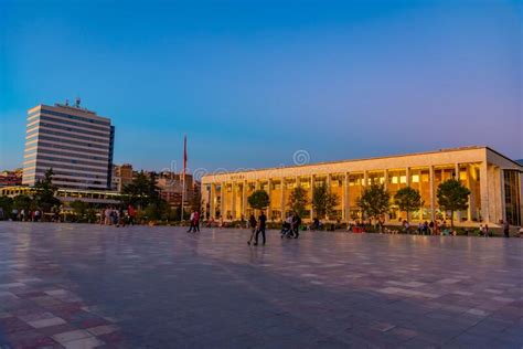 Tirana Albania September 28 2019 Sunset View Of The Palace O