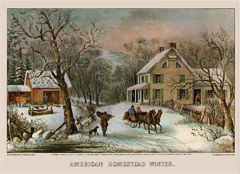 American Homestead Winter Currier And Ives Currier And Ives Currier
