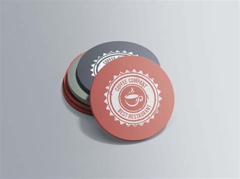 Download Free Circular Coaster Mockup (PSD)