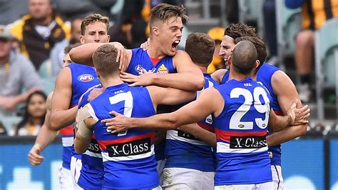 Discover more posts about western bulldogs. AFL: Western Bulldogs defeat Hawthorn Hawks in come-from ...