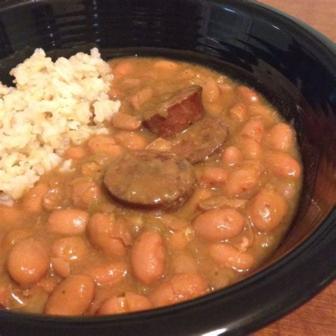 The Red Headed Chef Slower Cooker Pinto Beans W Smoked Sausage