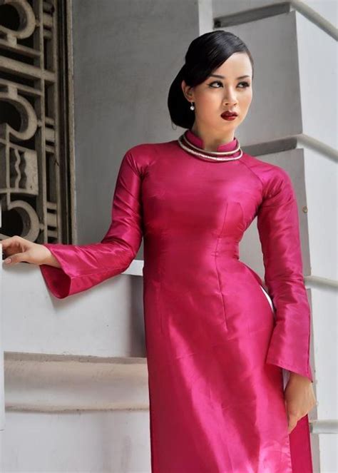 Home Traditional Ao Dai Pink Pink Traditional Ao Dai Tp181 Vietnamese Clothing