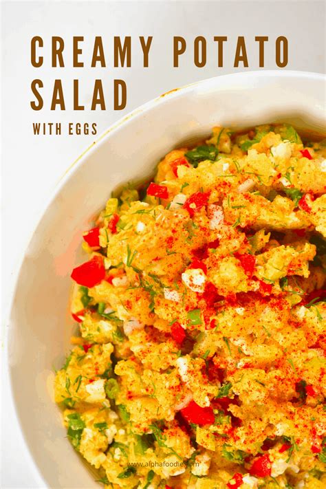 easy potato salad  egg mashed potato salad alphafoodie
