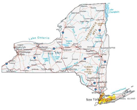 Map Of New York Cities And Towns Printable City Maps