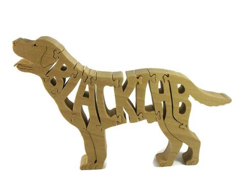 Black Labrador Wood Dog Scroll Saw Puzzle