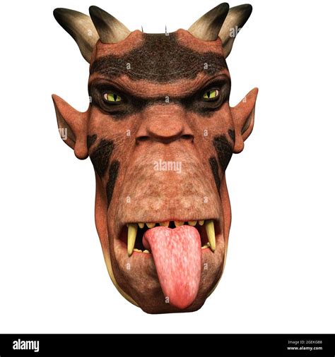 3d Illustration Of A Cute And Funny Cartoon Devil Face Isolated
