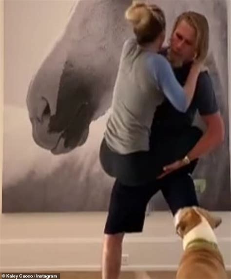 Kaley Cuoco And Hubby Karl Cook Look Smitten As She Clambers Over Him For Koala Challenge