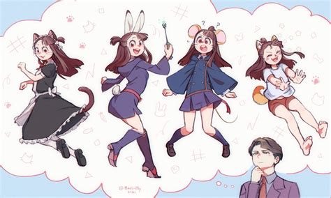 Marii Pily Andrew Hanbridge Kagari Atsuko Little Witch Academia