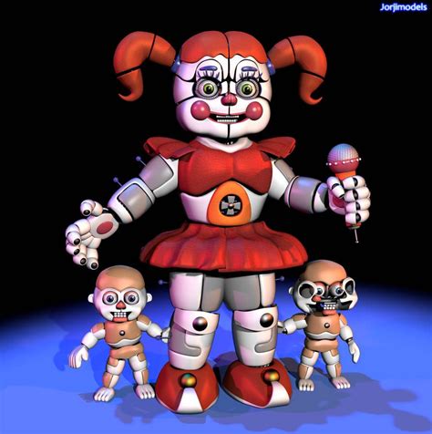 Step by step drawing tutorial on how to draw circus baby from five nights at freddy's. Circus Baby and Bidybabs by jorjimodels | Circus baby ...