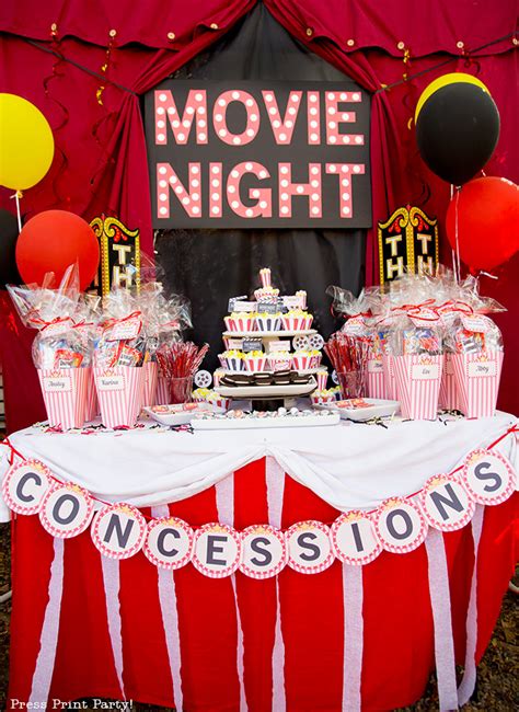 Perfect Backyard Movie Night Birthday Ideas Press Print Party
