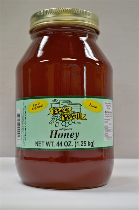 Wildflower Honey Quart Net Wt 44 Oz Bee Well Honey Farm