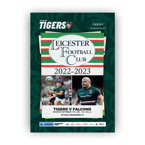 Official Leicester Tigers Club Shop Vs Newcastle Falcons Programme