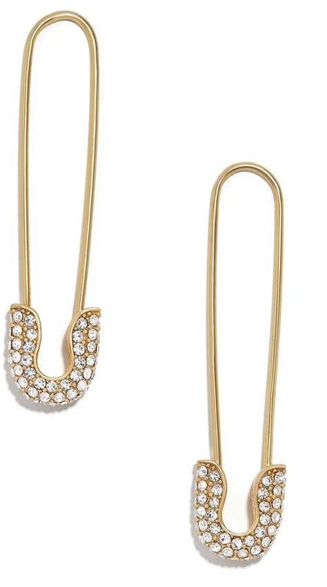 Baublebar Charilette 18k Gold Vermeil Safety Pin Earrings Safety Pin