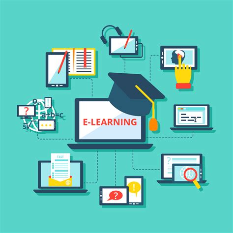 E Learning Icons Flat 444997 Vector Art At Vecteezy