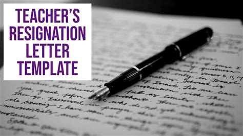 Formal letterhead this appears at the very top of your letter. Resignation Letter for Teachers (template) - Quitting Teaching