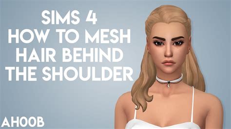 Sims 4 How To Mesh Hair Behind The Shoulder In Blender 270276 Youtube
