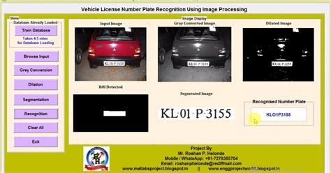 Vehicle Number Plate Recognition Using Matlab Project Code Engineering Projects