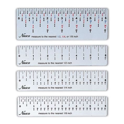 Printable Ruler Ruler Set Fractions