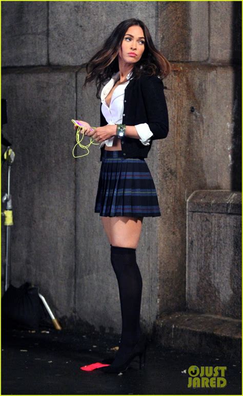 Full Sized Photo Of Megan Fox Sexy Schoolgirl Tmnt 2 Set 07 Photo