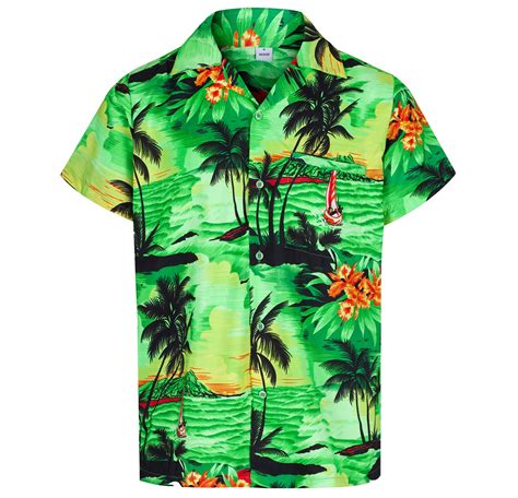 Mens Hawaiian Shirt Aloha Themed Party Shirt Holiday Beach Fancy Dress Stag Do Ebay