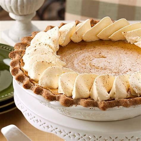Add 1/2 cup heavy or light cream to the milk. Spiced Pumpkin Custard Pie Recipe | Taste of Home