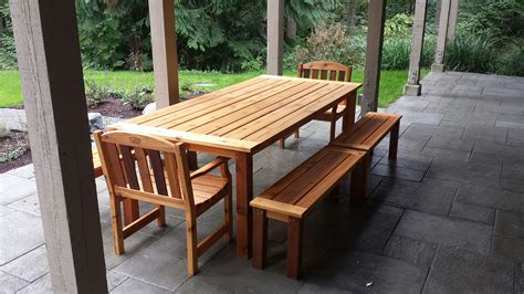 Check out our wood table chairs selection for the very best in unique or custom, handmade pieces from our dining room furniture shops. Langley Outdoor Dining Table Set | Adirondack Chairs ...