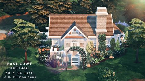 Base Game Cottage Sims 4 Speed Build No Cc Youtube