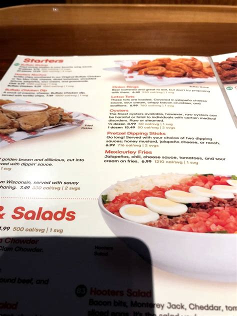 Menu at Original Hooters pub & bar, Chicago, 660 N Wells St