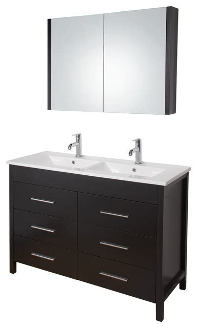 This medicine cabinet is perfectly sized so that it could fit any 24 inch vanity. VG09042002K - 48-inch Maxine Double Bathroom Vanity with ...