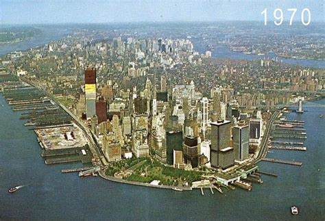 50 Years Ago Today June 25 1970 Aerial View Of Lower Manhattan New