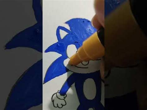 Sonic The Hedgehog With Posca Markers Satisfying Shorts Youtube