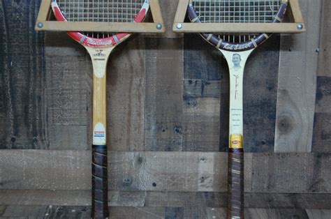 Vintage Pair Of Wood Tennis Rackets Wilson Rod Laver Etsy