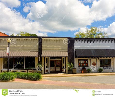 Small Town Storefronts In Georgia Editorial Photo Image Of