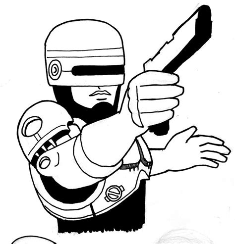 Robocop Cartoon Coloring Pages