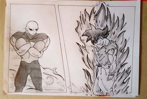 Goku vs Jiren drawing by JimboJimSprites on DeviantArt