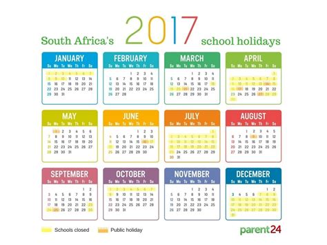 2020 Calendar With Public Holidays And School Holidays South Africa