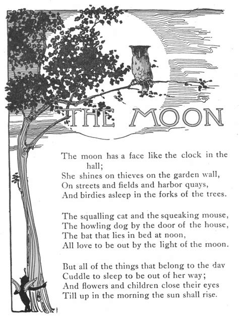 It also features children reciting their favorite poems and speaking from the heart about what poetry means to them. The Moon | "A Child's Garden of Verses" by Robert Louis ...