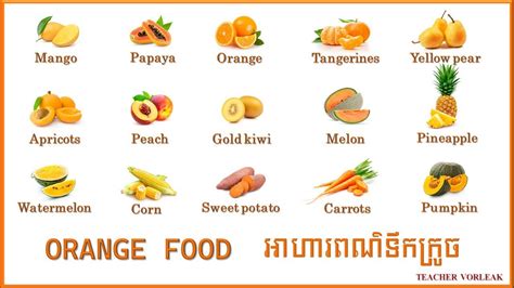 The Orange Food Orange Fruits And Vegetables Youtube