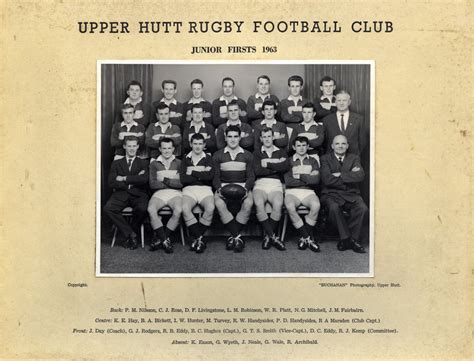 Upper Hutt Rugby Football Club 1963 Junior Firsts Upper Hutt City Library