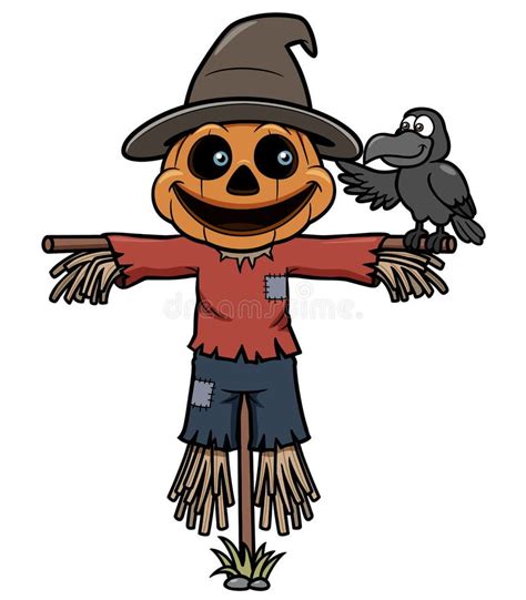 Cartoon Scarecrow Stock Vector Illustration Of Happy 30464013
