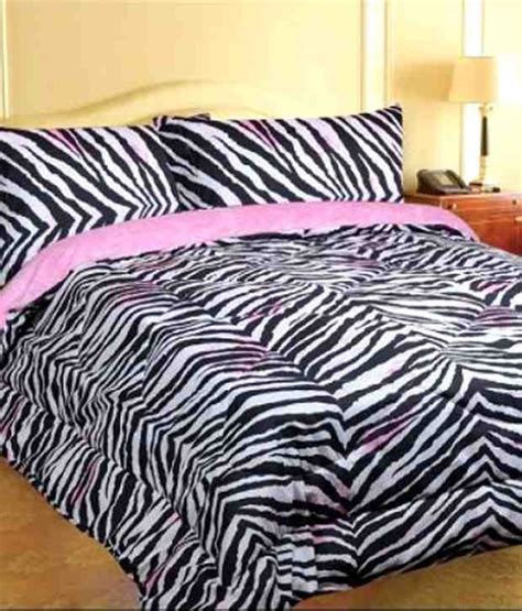 Pink Zebra Print Reversible Comforter 1 Piece Full Size Buy Pink