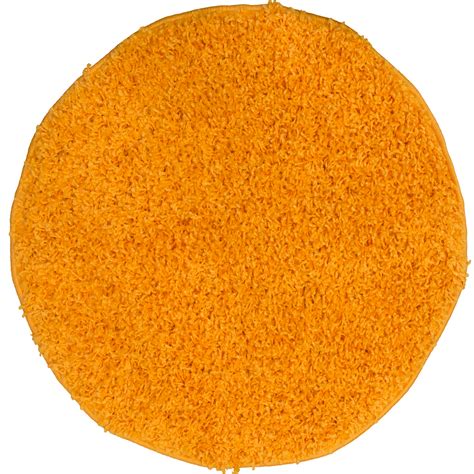 Bei der linie deco (oder enzo) ist der teppich getuftet, daher ist er robuster und sieht präziser und gleichmäßiger aus. Shaggy Teppich Rund Orange AUSVERKAUF | TeppichCenter24