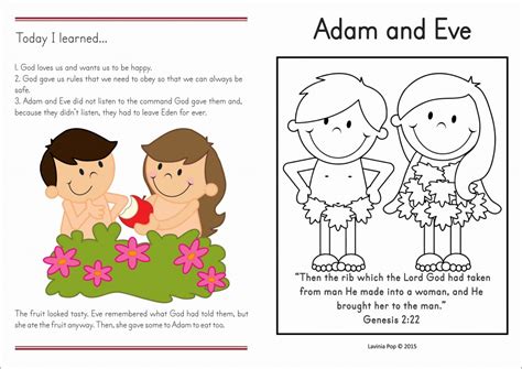 Adam first, then eve from the rib of adam, while he was napping. Sunday School Adam and Eve - In My World