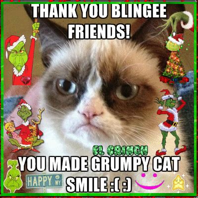 Thank you qoutes thank you gifs thank you images thank you messages thank you cards chibi cat cute chibi thanks gif do it yourself quotes. THANK YOU BLINGEE FRIENDS ~ YOU MADE GRUMPY CAT SMILE ...
